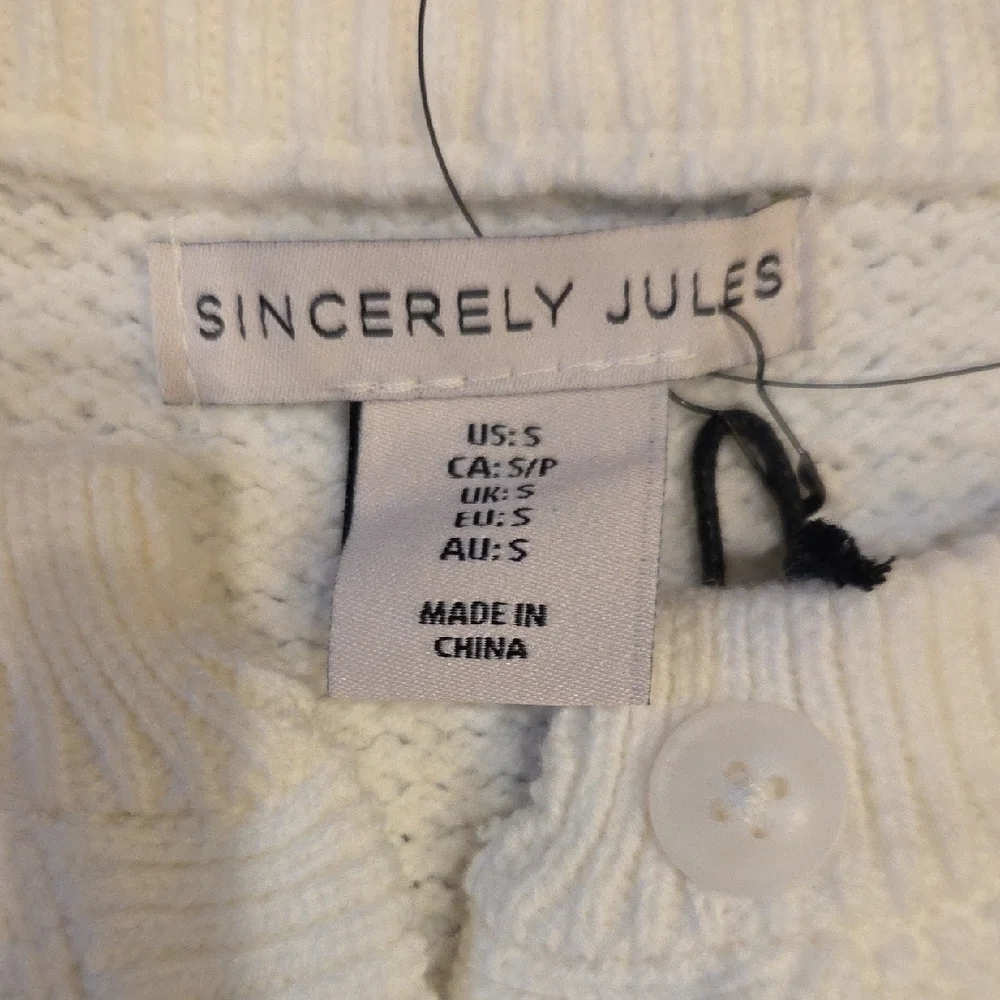 Sincerely Jules White Short Sleeve Henley Set - Picture 2 of 4